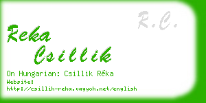 reka csillik business card